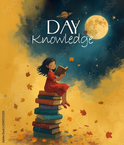 Concept of education, imagination and beginning of school year. Children literature and fantasy art.