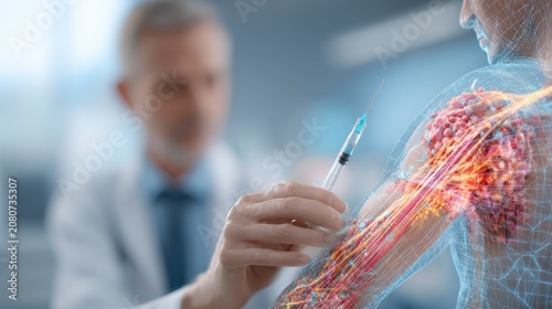 Preparation of allergen immunotherapy as patient observes in a clinical setting