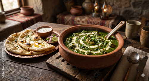 Palak Chicken with Creamy Spinach Gravy