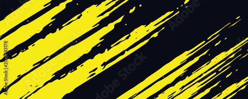 Yellow and black backdrop with dot halftone pattern element. Abstract brush grunge background. retro comic concept for your graphic design, banner or poster. Vector illustration.