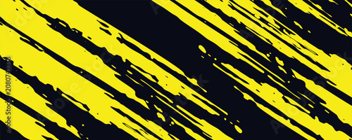 Yellow and black backdrop with dot halftone pattern element. Abstract brush grunge background. retro comic concept for your graphic design, banner or poster. Vector illustration.