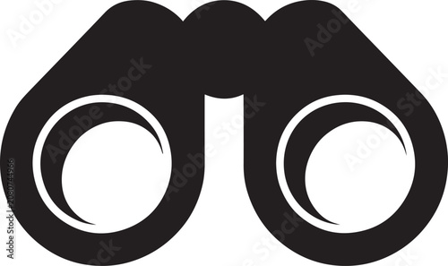 Binoculars icon represents a tool for observation and strategic searching in a professional context.