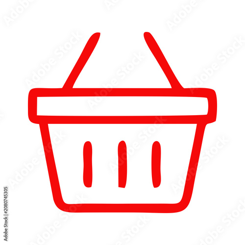 Minimalist Shopping Basket Icon Design, E-Commerce Theme, Online Retail and Purchase Use PNG