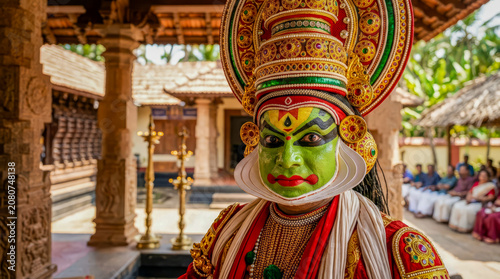 Kathakali dance, Kerala culture, Kerala heritage, Indian classical dance, Kerala tourism, Indian tradition, heritage art, face painting, colorful costume, folk theatre, Malayalam culture, Navarasas.