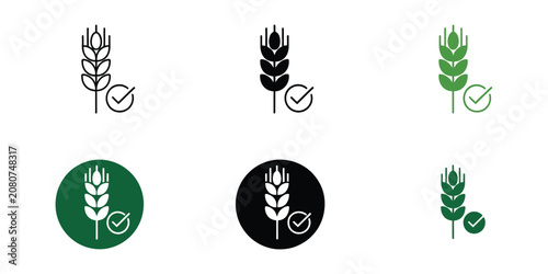 Konstfotografi Gluten free wheat ear icons