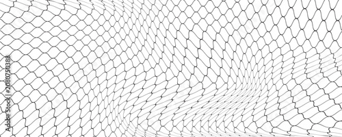 Curved net pattern. Seamless design for sportswear or equipment like soccer goals, volleyball nets, basketball hoops, hockey nets, and athletic gear