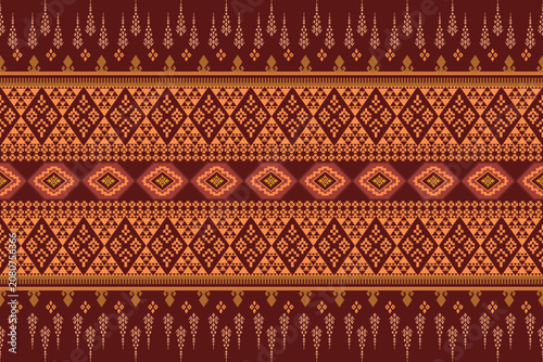 Ikat abstract ethnic art seamless pattern vintage style wallpaper, set, geometric, oriental, fabric, clothing, print, ornament, Aztec geometric, furniture
