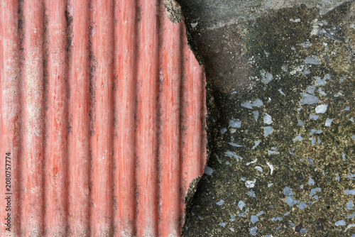Dirty red tile texture .
