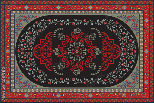 Fotografía home decor Persian rug carpet textile design