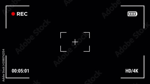Camera Recording Screen Overlay with Viewfinder and Alpha Channel