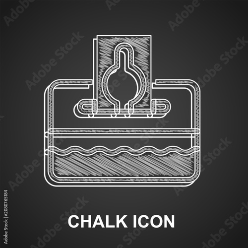 Φωτογραφία Chalk Donate or pay your zakat as muslim obligatory icon isolated on black background