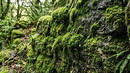 Fresh Green Moss Covering Old Wood - High Resolution Background