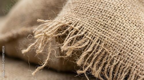 Frayed Burlap Sack Texture - High Resolution Background