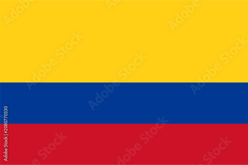Colombia vector Flag in high resolution