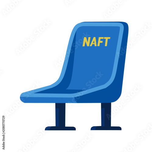 Stadium Seat with Modern Design in Flat Vector Style for Sports Venues