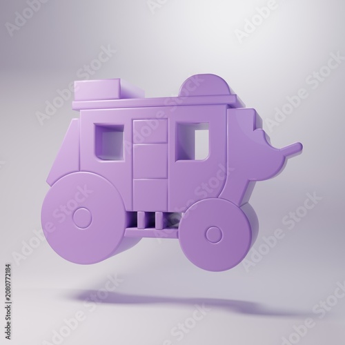 Photography Purple Western stagecoach icon isolated on grey background