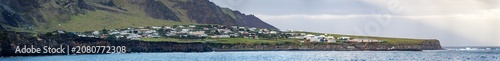 Panorama of Edinburgh of the Seven Seas, and Tristan da Cunha island, in the South Atlantic