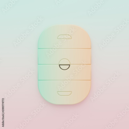 Photography Green-orange Ice hockey rink icon isolated on color background