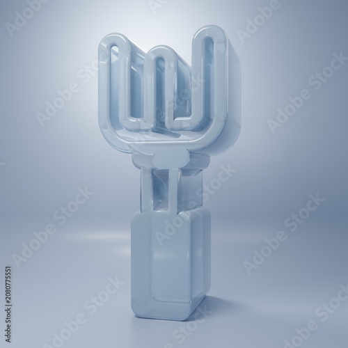 Photos Glass Garden rake icon isolated on grey background