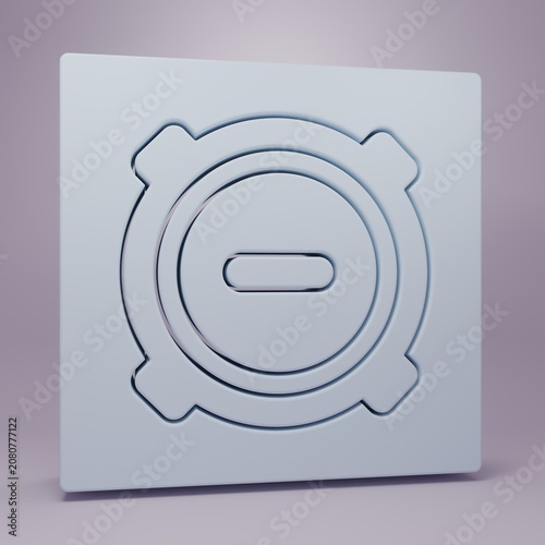 Photos Grey Manhole sewer cover icon isolated on purple background