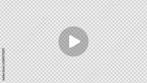 Transparent Play button isolated on transparent background