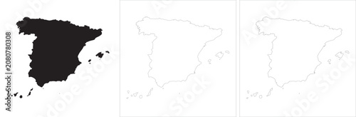 Obraz na płótnie Spain map icon vector isolated on white background