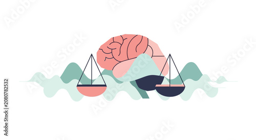 Cognitive Balance Scale Data Architecture Map with Brain Waves Network and Green Finance Equilibrium Concept