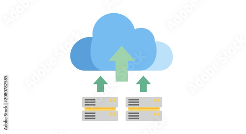 Parallel Cloud Migration Data Architecture Map with Distributed Server Storage and Green Finance Network Concept