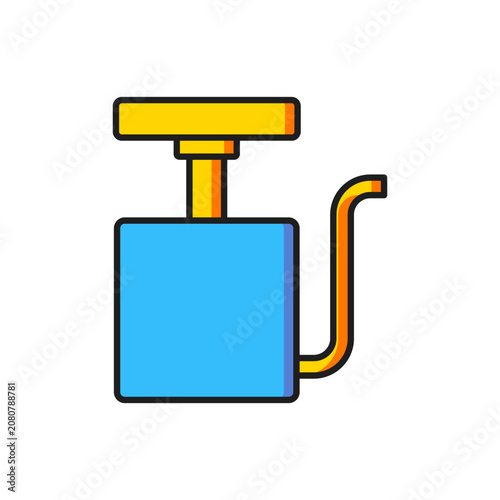 Принти на полотні Color Handle detonator for dynamite icon isolated on white background