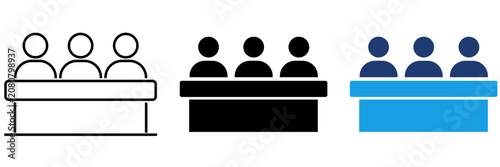Foto Court Jury Box Icon Collections