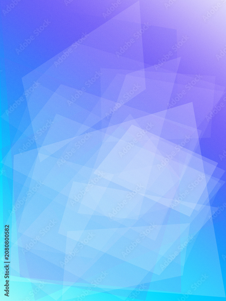 Fototapeta premium Abstract geometric shapes in a blue and purple gradient create a calm, modern tech look, ideal for flyers, websites, and presentations with copy space.