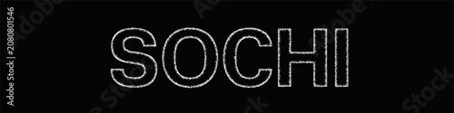 Foto Sketch black and white Sochi text design element
