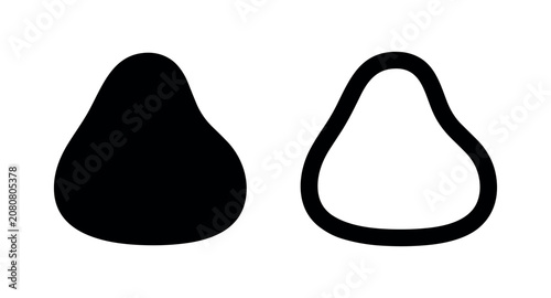 Фотография Teardrop or pear shape icon set for organic and abstract designs