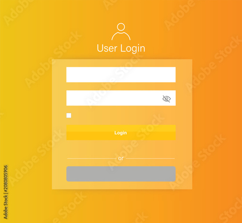 Modern User Login Interface Vector