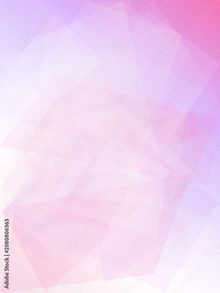 Obraz premium Soft pastel pink and lavender polygon abstract background with smooth gradients and gentle mood, ideal for branding, invitations, and website layouts with copy space.