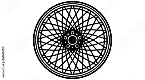 Konstfotografi Intricate mesh alloy wheel rim silhouette