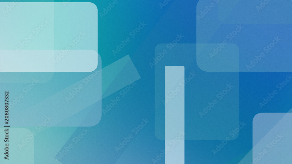 Fototapeta premium Blue abstract geometric design with overlapping translucent shapes, calm modern mood, and soft gradients, ideal as a clean background for presentations and text.