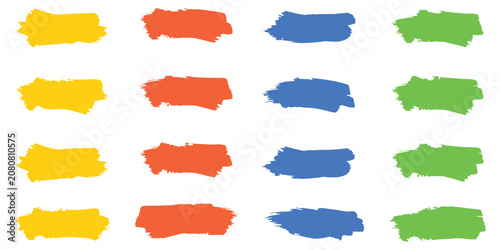 Cuadro en lienzo Multi-colored paintbrush strokes
