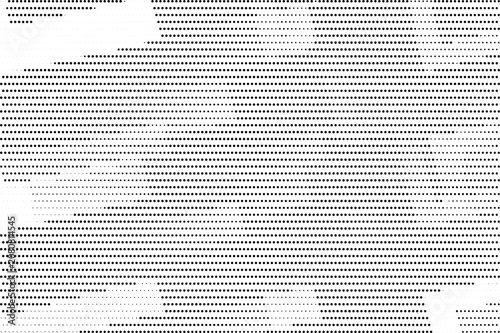Abstract black and white digital glitch texture isolated on transparent background, Vector, illustration
