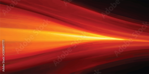 Tableau sur toile Abstract light burst with sweeping golden orange streaks abstract background wal