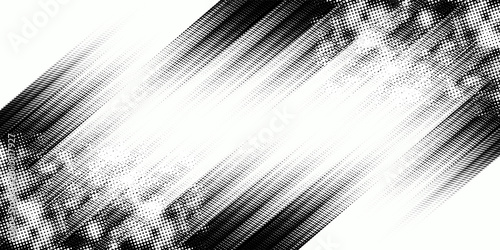 Vector abstract splashes and dotted paint distressed halftone brush with grunge texture