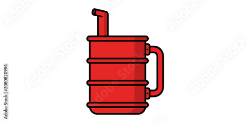 Blue t shaped oil dispenser bottle with small tip