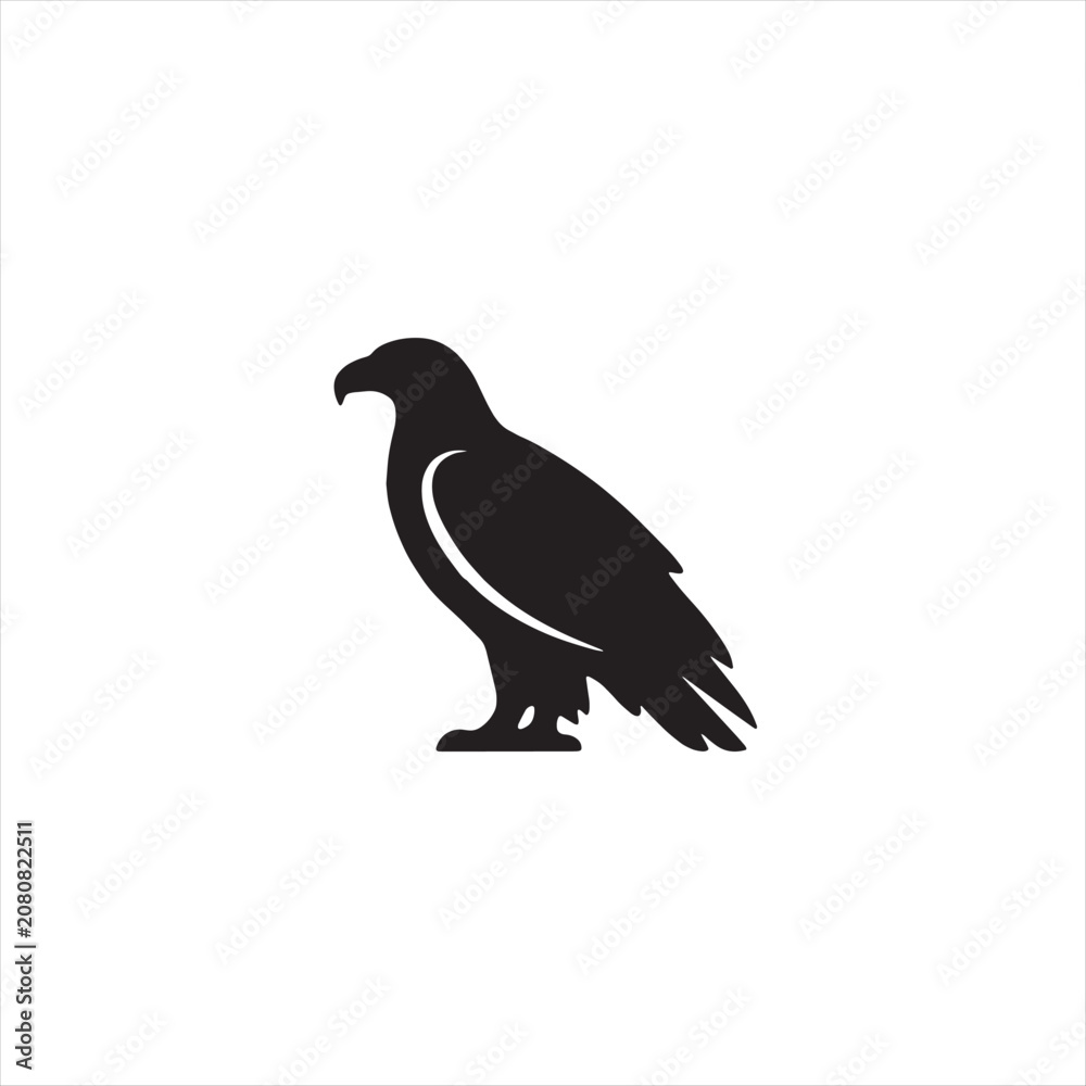 Fototapeta premium Black Pigeon Silhouette Perched on Branch Vector Illustration Isolated on White Background Wildlife Bird Design Icon