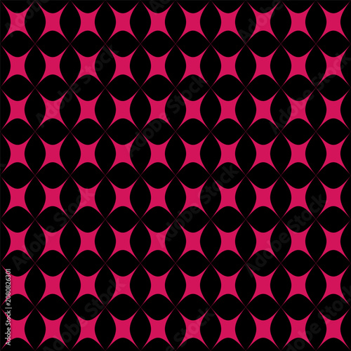 Abstract Pink Geometric Seamless Pattern Background With Repeating Circular Shapes