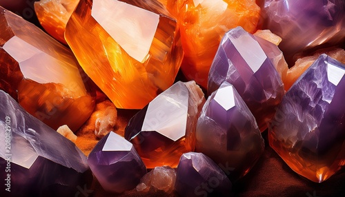 Dark Orange Amethyst Background