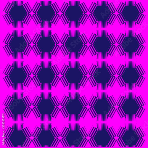 Abstract Purple Geometric Seamless Pattern With Radial Line Texture