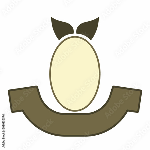 Simple fruit inspired abstract logo vector illustration isolated on white background. Suitable for branding, icon, label, packaging, and creative identity.