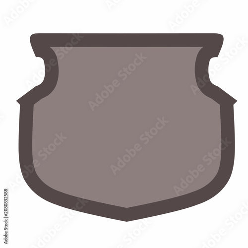 Shield badge template vector illustration isolated on white background. Ideal for emblem, logo, crest, label, security, and branding projects.