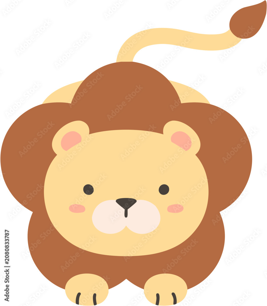 Obraz premium Cute Lion Character Clipart