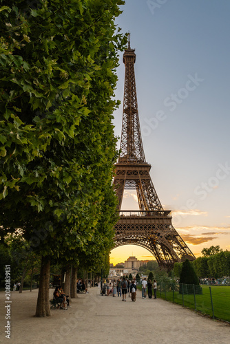 Eiffel tower at sunset